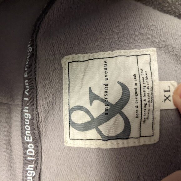 Diagonal Colorblock Teal/Grey Sweatshirt by Ampersand AVE. Size XL - Picture 11 of 15